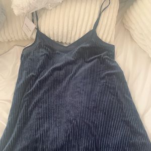 Mudd Blue Velvet Knee Length Dress M